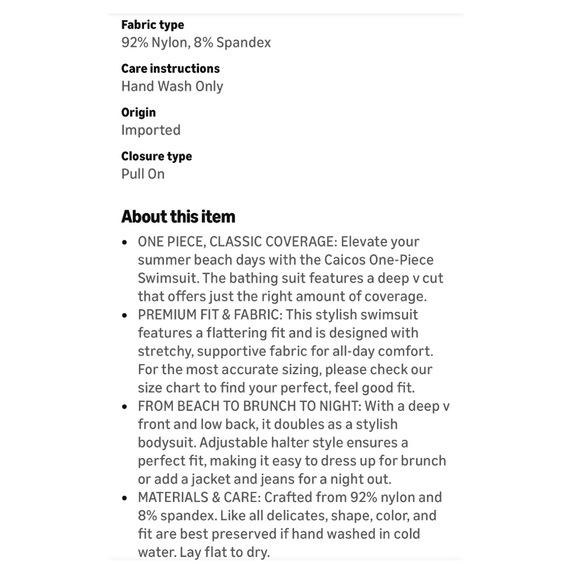 NWT 💯 L*Space Caicos One Piece Belted Halter Swimsuit Swimwear Black White XS - Picture 12 of 14